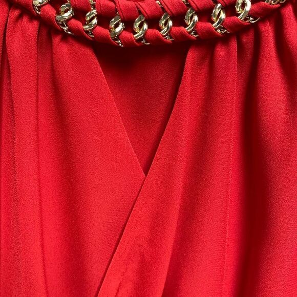 Windsor Red Sleeveless Halter Blouse Size Medium NWOT - Picture 3 of 5